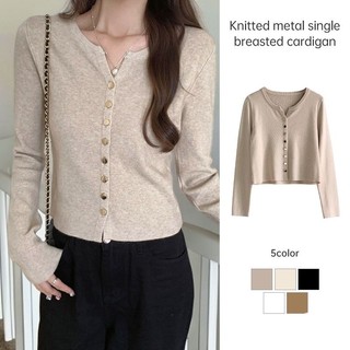 Cardigan Knit V-Neck Cardigan Korean Style Premium Lengan Panjang Basic Cardigan BF