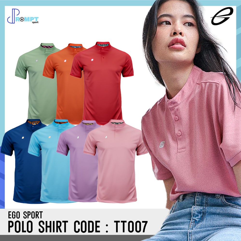 ถูกแทบทุน EGO SPORT โปโลคอจีน TT-007 x ไทยโทนเปล่า เสื้อโปโลสีสวย ระบายอากาศได้ดี แท้100%