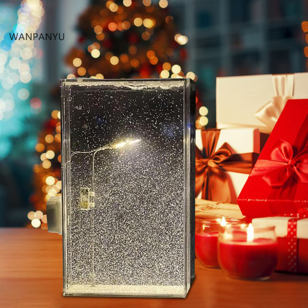 Wanpanyu Snow Night Light assembly ปรับแต่งหิมะ Night Light Diy ฉากหิมะโคมไฟถนนโคมไฟเกล็ดหิมะชุดโต๊ะ Self-assembly Night Light ของขวัญที่สมบูรณ์แบบสําหรับเพื่อน