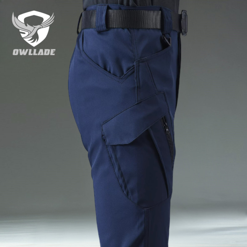 Owllade กางเกงคาร์โก้ยุทธวิธีสําหรับผู้ชายสีน้ําเงิน Ix9 A01 2T