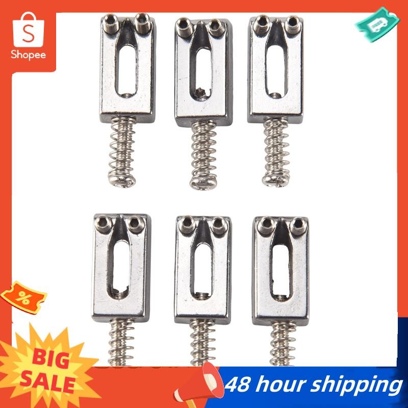 พร้อมสต็อก อานสะพานกีตาร์ไฟฟ้า 6 ชิ้นสําหรับเปลี่ยนกีตาร์ Strat Tele