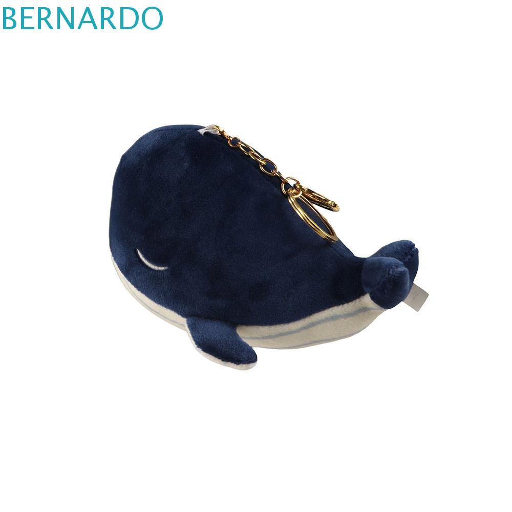 Bernardo สัตว์ปลาวาฬจี้ขนาดเล็ก,คอลเลกชันจําลองตุ๊กตาปลาวาฬพวงกุญแจ,น่ารักการ์ตูน Ins Fluffy Whale Plush ของเล่นเด็กหญิงชาย