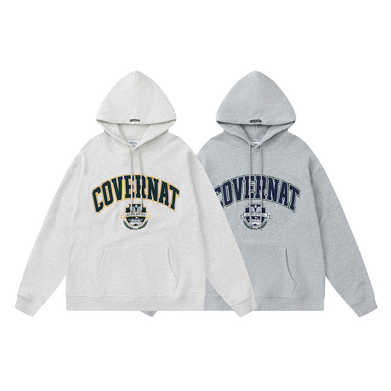 ❤❀ [คลังสินค้าพร้อม] ❤ แฟชั่น Covernat Hoodie Letter เย็บปักถักร้อยแขนยาวผ้าฝ้าย Hoodies Unisex