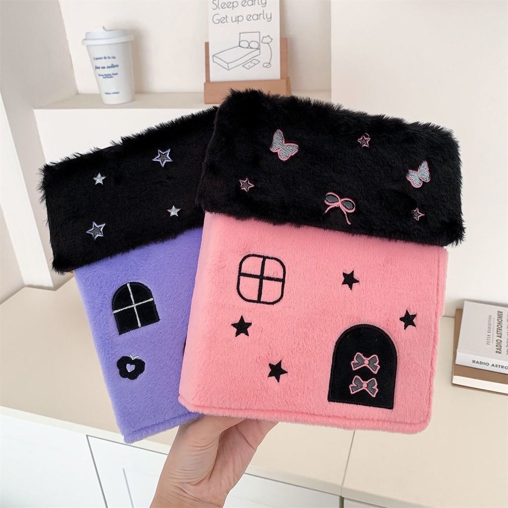 Plush Little House A5 อัลบั้มภาพสาว 10 ซม.Star Chasing Photocard Card Book Magnetic Polaroid Storage Book