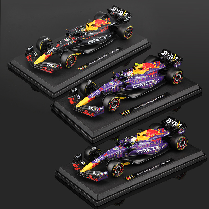 Bburago 1:18 ขนาดใหญ่ F1 รุ่น RB19 Red Bull สูตรแข่งรถโลหะผสมของเล่น Las Vegas Grand Prix 2023 Miami เคลือบพิเศษ