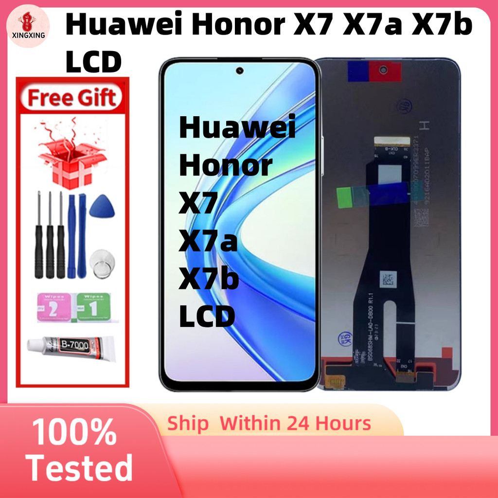 เหมาะสําหรับชุดหน้าจอ Huawei Honor X7A Honor X7 X7A X7B LCD จอแสดงผลสัมผัสภายในและภายนอกหน้าจอ LCD