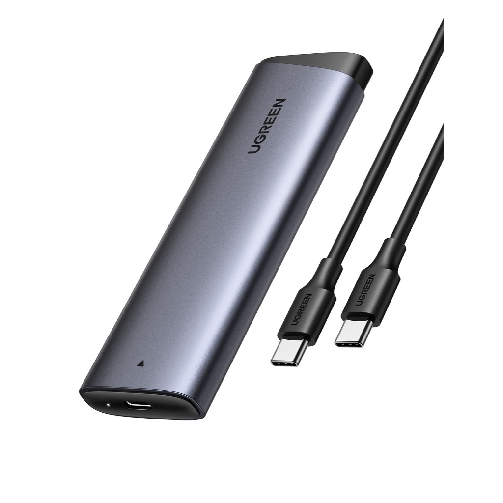 Ugreen เคส SSD ที่เก็บข้อมูลแบบพกพา M.2NVME Hard Drive Enclosure USB3.2 Gen2 (10Gbps) รุ่น CM767