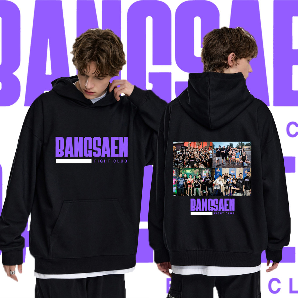 Hoodies M-3xl เสื้อฮู้ด Bangsaen Fight Club Hoodie เสื้อฮู้ดผ้าฝ้าย คอกลม ขนาดเสื้อสเวตเชิ้ต Cotton