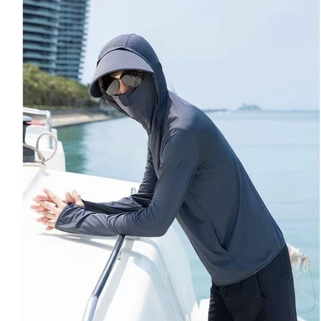 เสื้อกันแดดยูวีUPF50บวก เสื้อกันแดด เสื้อกันยูวี เสื้อกันแดดมีฮู้ด เสื้อคลุมกันแดด เสื้อกันแดดกันuv 