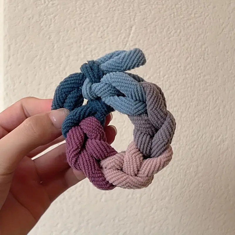 ยางรัดผมเปียเส้นใหญ่ ยางมัดผมถัก สไตล์เกาหลี น่ารัก ยางรัดผมยืดหยุ่นสูง ทันสมัย ​​คุณภาพสูง - รูปที่ 5