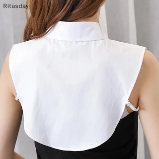 Ritasday ปกปลอมสีขาวสีดําเสื้อเสื้อกันหนาวที่ถอดออกได้เสื้อผู้หญิงผ้าฝ้ายด้านบนผ้าผู้หญิงอุปกรณ์เสริมใหม่