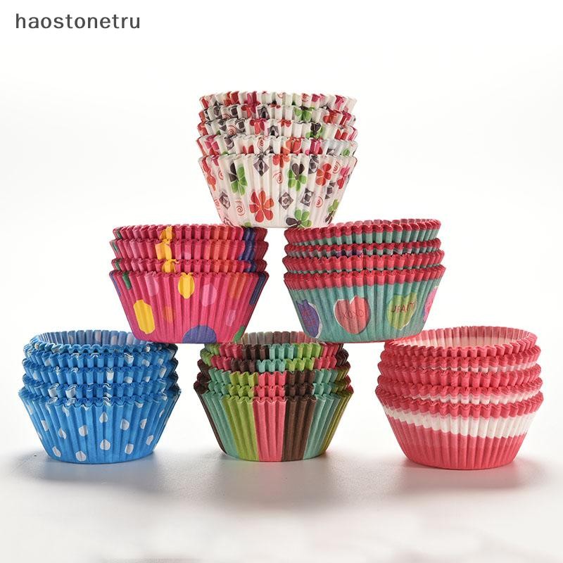 Ost 100 ชิ้นกระดาษเค้กถ้วย Liners เบเกอรี่ Cupcake มัฟฟินกรณีงานแต่งงาน Xmas Party N