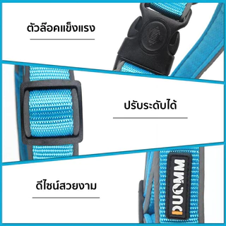 DUOMM ปลอกคอสุนัข สะท้อนแสงเวลากลางคืน มองเห็นได้ชัด ปรับขนาดได้