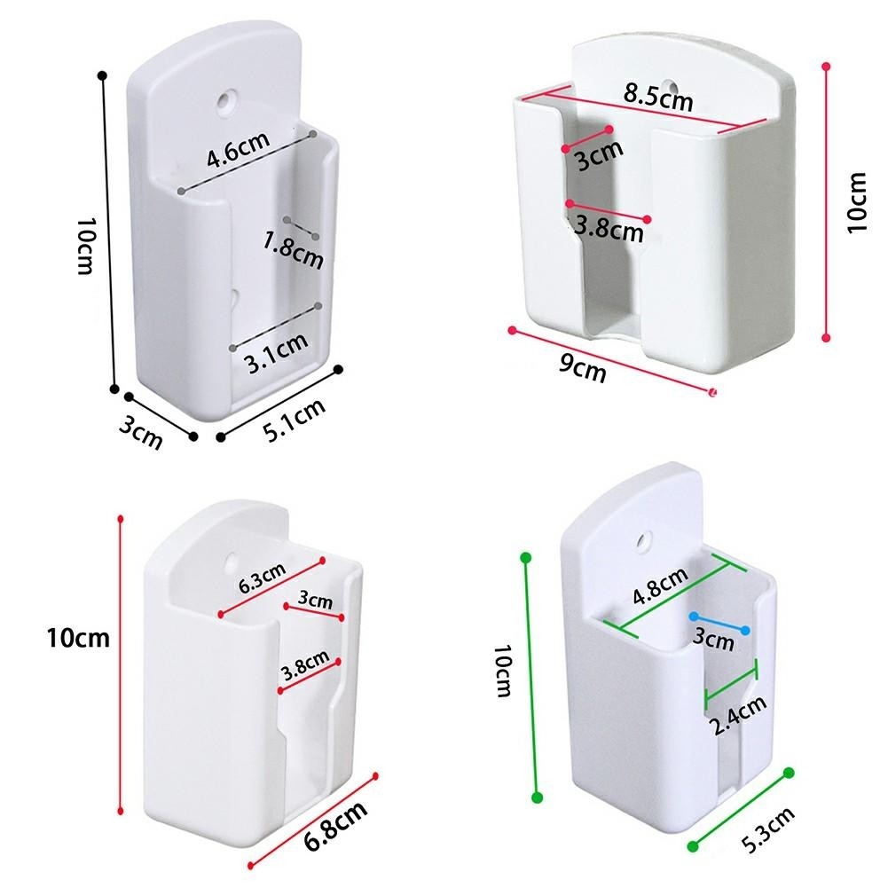 [LSAR] ที่วางรีโมทคอนโทรลเครื่องปรับอากาศสีขาวสากลที่เก็บกล่องติดผนัง