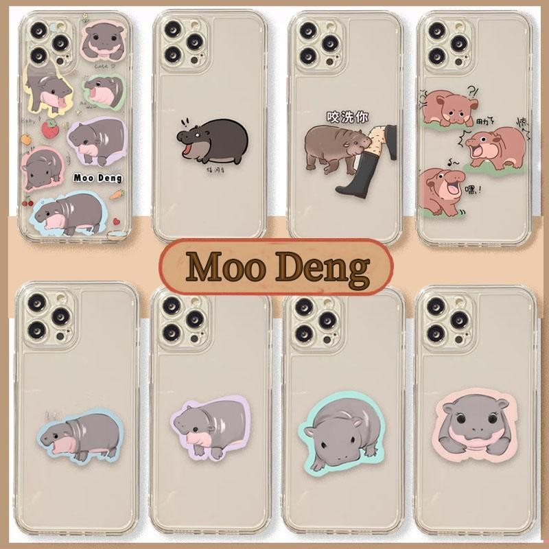 น่ารัก Moo Deng สําหรับ Samsung Galaxy A02 A21S A11 A13 A10 A10S A31 A71 A55 A51 A30 A20 A24 แฟชั่นร้อนนุ่มโปร่งใสการ์ตูนเคสโทรศัพท์