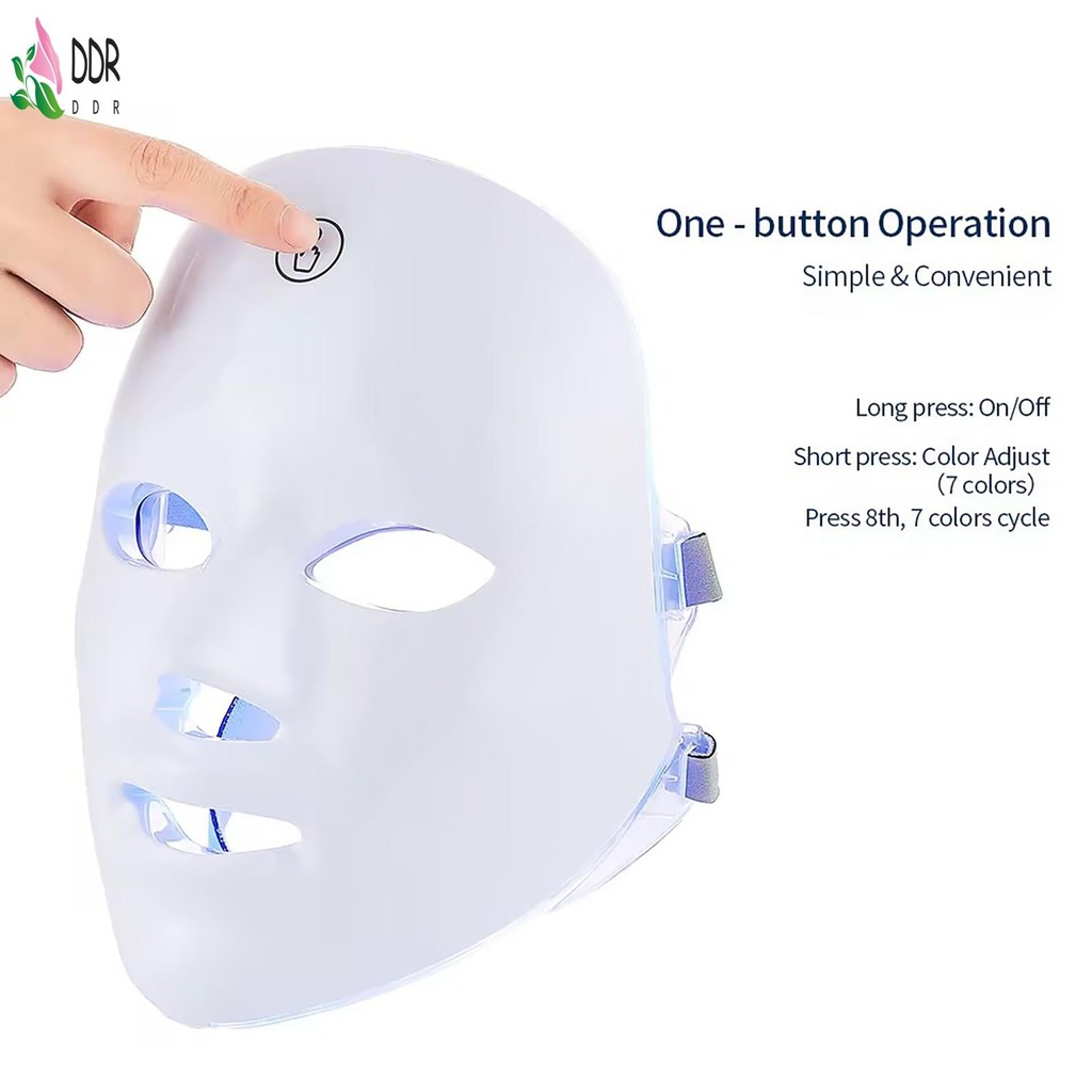 Led Face Mask Light Therapy Blue & Red Light Therapy มาส์กบํารุงผิวหน้า