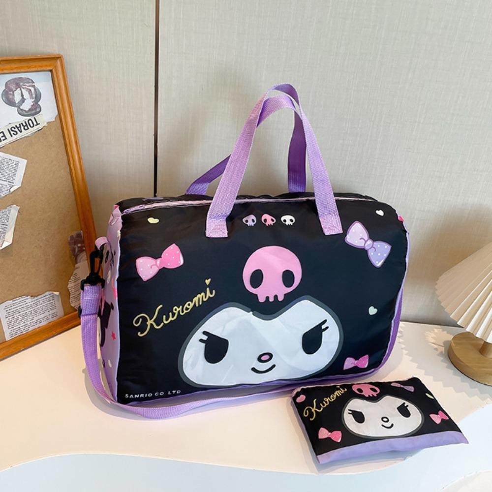Back2life Hangyodon กระเป๋าดึงสั้น, My Melody Cinnamoroll Pochacco กระเป๋าเดินทางแบบพับได้, แมวคิตตี้หวานความจุขนาดใหญ่กันน้ํา Kuromi กระเป๋าเดินทางกระเป๋าถือเดินทาง