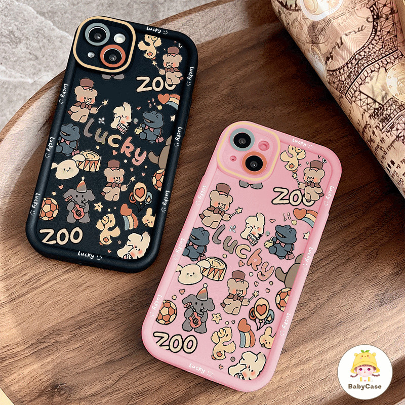 เคส VIVO Y21 Y17 Y11 Y17s Y16 Y15 Y20 Y15s Y36 Y27 Y21s Y12 Y12s Y22 Y02 Y91 Y22s V27 สัตว์การ์ตูนตลกตลกปกอ่อน