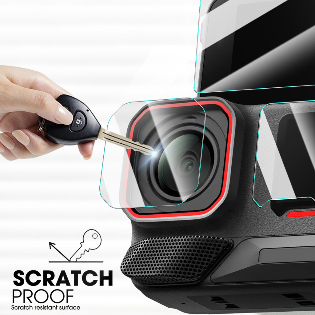 9-in-1 สําหรับ Insta360 ACE Pro 2 - ฟิล์มเลนส์กล้อง - กระจกนิรภัยป้องกันหน้าจอ - ด้านหน้าด้านหลัง HD Clear ฟิล์มป้องกัน - ป้องกันรอยขีดข่วน, ครอบคลุมเต็มรูปแบบ, กันกระแทก