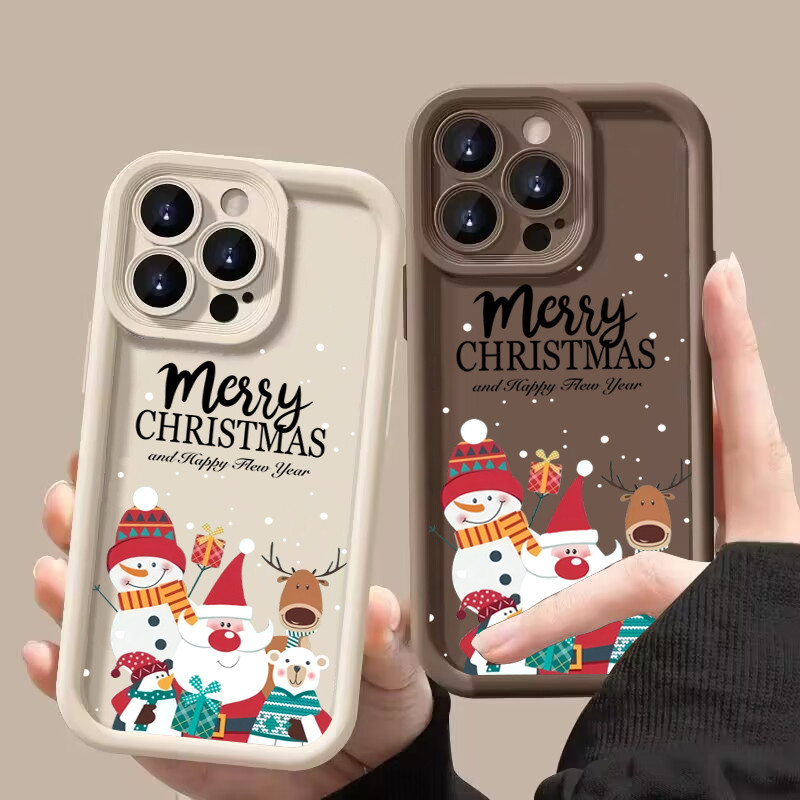 Merry Christmas ของขวัญเคสโทรศัพท์สําหรับ Xiaomi 14T 13T 12T POCO X6 F6 X3 F3 X5 F5 M6 Pro C65 Xiaomi Mi 14 13 12 Pro 11 Lite 5G NE 12 13 Lite Santa Claus Cover