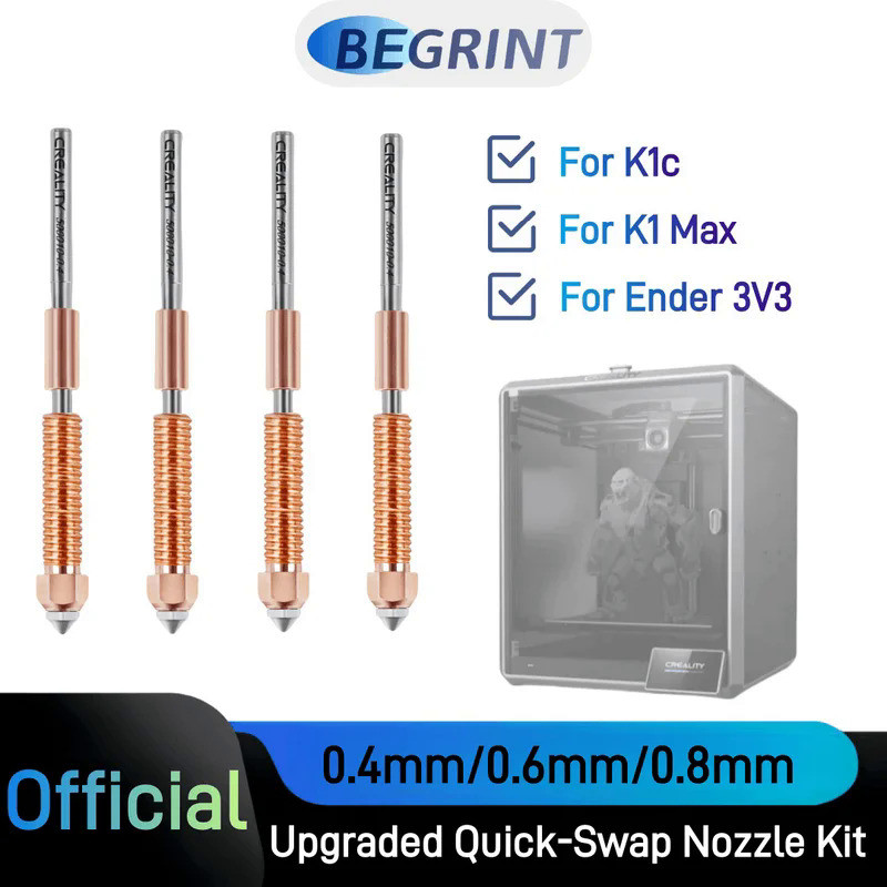 Creality K1C Hardening steel  Nozzle Kit Quick-Swap For K1 Max/Ender-3 V3 Upgraded High-Speed Hotend