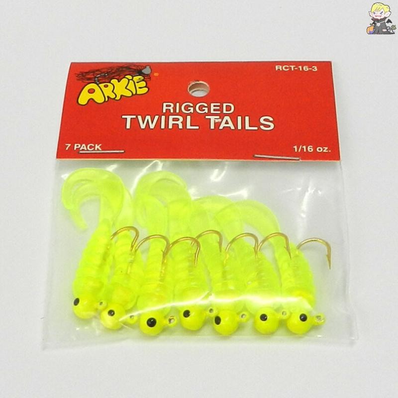 [CL] จิ๊กตกปลา Lure Sea Bass เหยื่ออ่อนหัวจิ๊ก Twirl Tails เหยื่อหนอน 7 ชิ้น/ล็อต TH