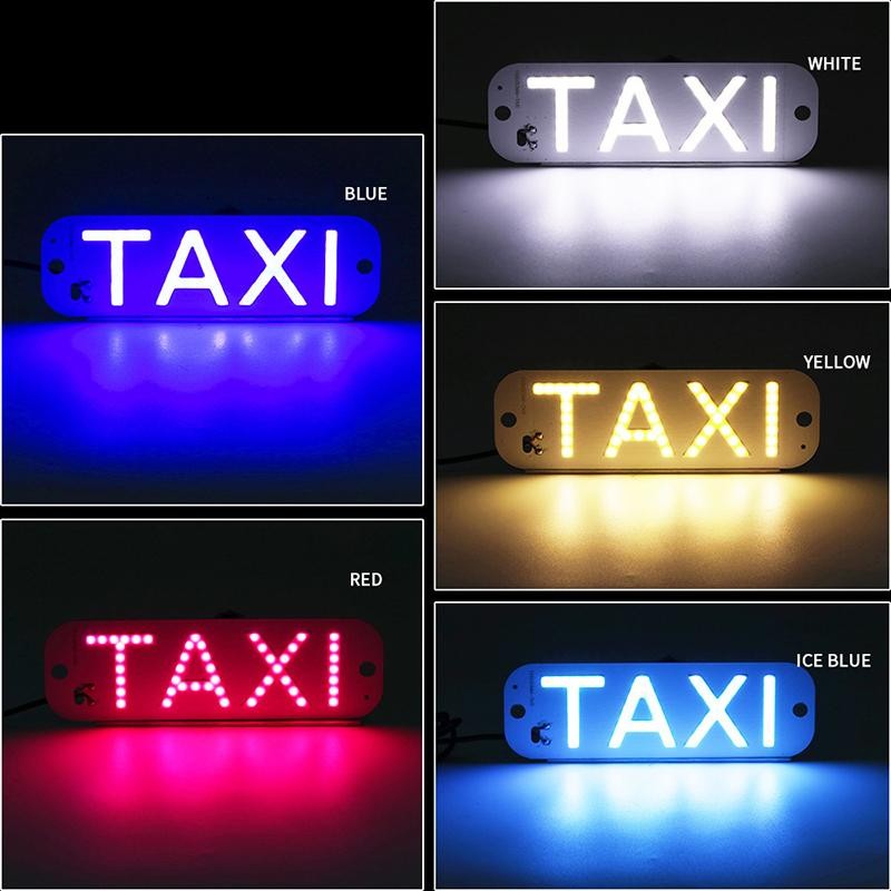 Twth Taxi Light Taxi LED ป้ายตกแต่งโลโก้กระพริบตะขอบนหน้าต่างรถเครื่องชาร์จอินเวอร์เตอร์สําหรับไดร์เวอร์ QDD