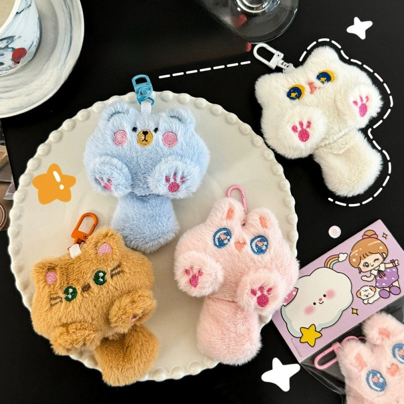 Dorable Plush Cat พวงกุญแจ Ultra ตุ๊กตาน่ารักแขวนตกแต่ง Showcasing การ์ตูนสไตล์ Appeal Ideal ของขวัญสําหรับกระเป๋า