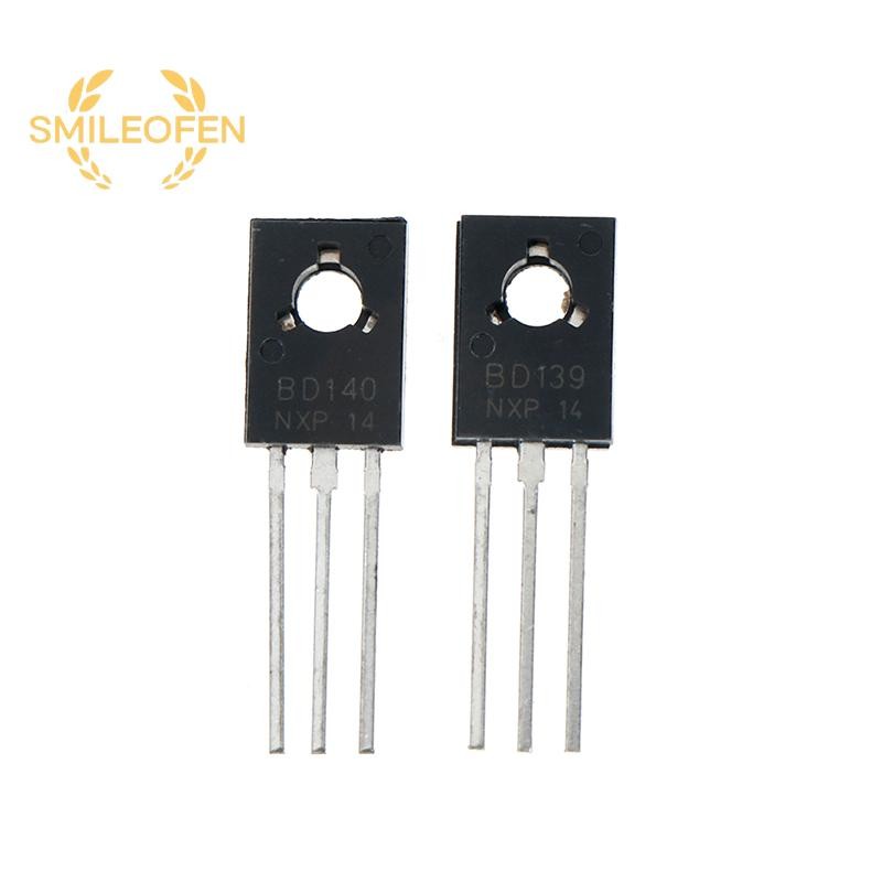 [Smileofen] 20 ชิ้น BD139 BD140 ( BD140 10 ชิ้น + BD139 10 ชิ้น) ทรานซิสเตอร์พลังงาน TO-126 ใหม่