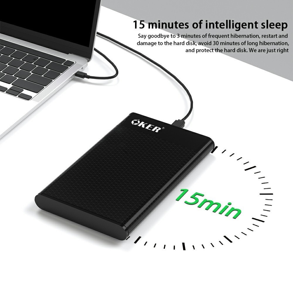 ✅แท้100% OKER ST-247 USB 3.0 External HDD Enclosure Box SATA HDD Case 2.5 inch ฮาร์ดไดรฟ์ กล่องใส่ ฮาร์ดดิส 2.5 นิ้ว