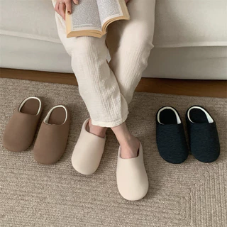 XIXITIAO รองเท้าแตะทุกปี Universal ชายหญิงนักเรียน Soft Sole Simple Mute ผ้าฝ้ายลินินในร่ม