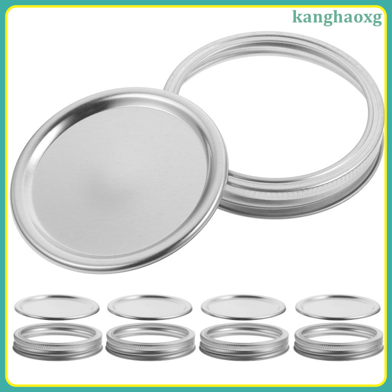 🔧 5pcs ฝาปิดขวดโลหะ ปากกว้าง 86mm สีเงิน ใช้ซ้ำได้ ปิดสนิทกันรั่ว ฝาปิดสำหรับจัดเก็บอาหาร ชุดฝาปิดขวดสำหรับถนอมอาหาร