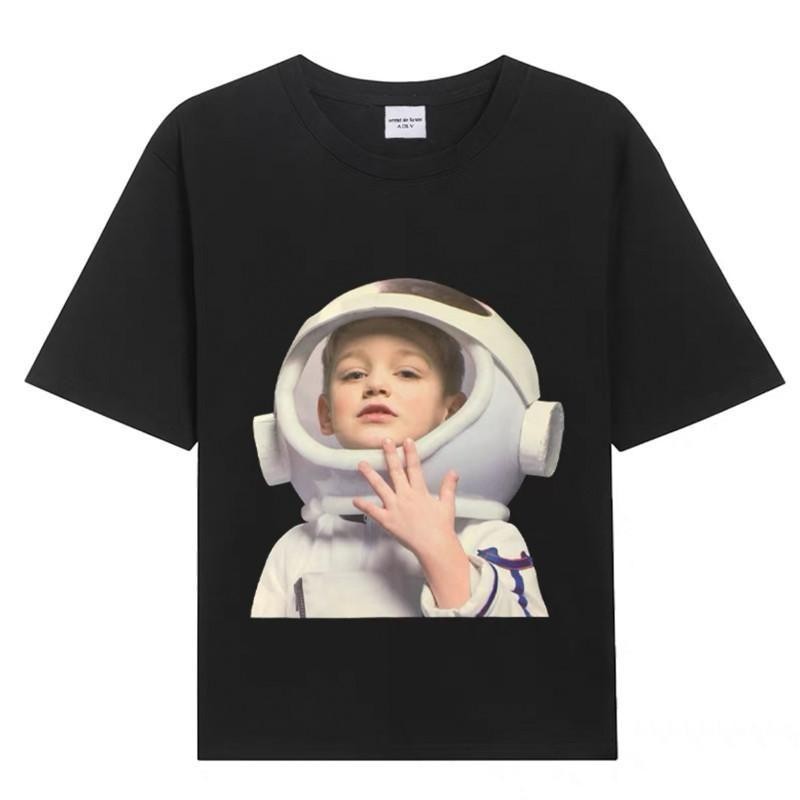 【XRP】street Wear แขนสั้น donut Boy LISA สไตล์เดียวกัน Baby Face หลวมเสื้อยืดชายผ้าฝ้ายแฟชั่นบุรุษรอบ
