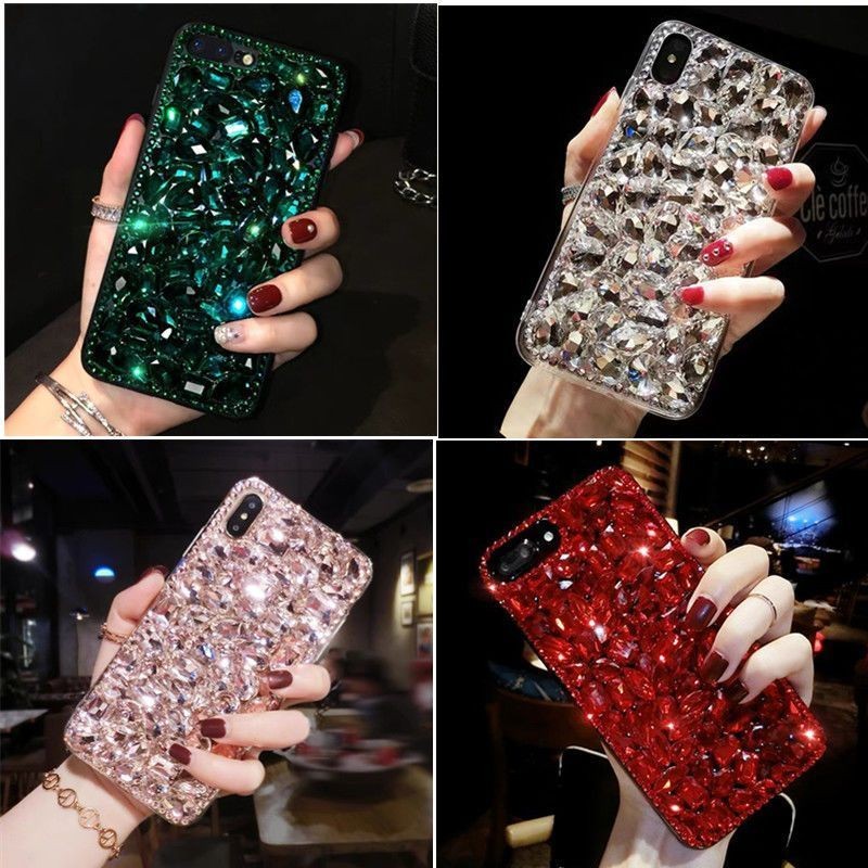 เคสโทรศัพท์ Apple 16 iPhone15pro/15 Rhinestone หรูหรา 6/7/12pro Soft Case xsmax หญิง XR เพชรเต็ม
