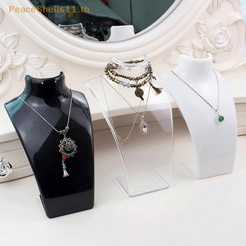 PeaceShells หุ่นหน้าอกเครื่องประดับชั้นวางจอแสดงผลสร้อยคอผู้ถือเครื่องประดับสําหรับหูสตั๊ด/ต่างหูขาตั้งสร้อยคอ TH