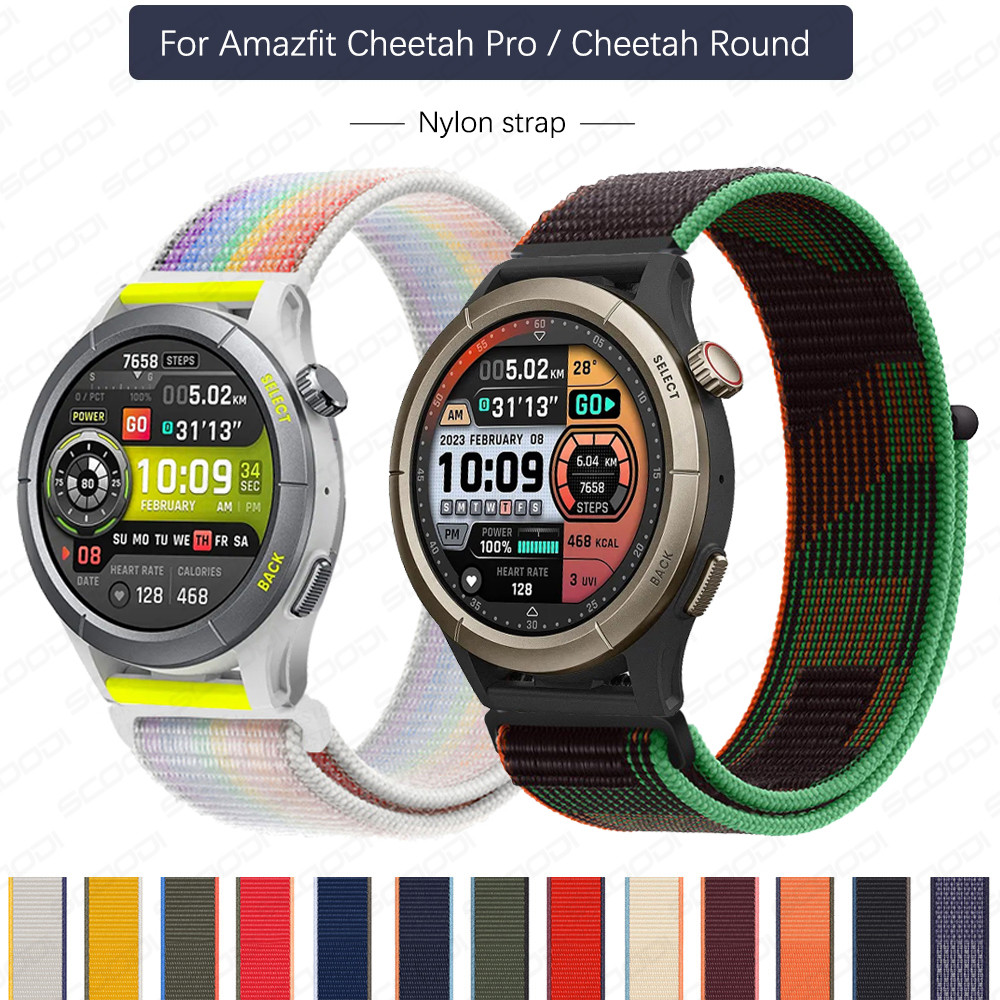 สายไนลอนแบบสปอร์ตสําหรับ Amazfit Cheetah Pro / Amazfit Cheetah รอบสมาร์ทวอทช์สายรัดข้อมือสร้อยข้อมืออุปกรณ์เสริมนาฬิกา