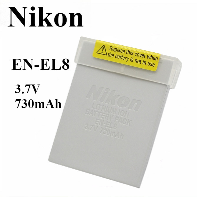 แบตเตอรี่ Nikon EN-EL8 สำหรับ CoolPix S1 S2 S3 S4 S5 S6 S7 S8 S9 S50 S51 S52 S50C S51C P1 P2 L1 L2 (