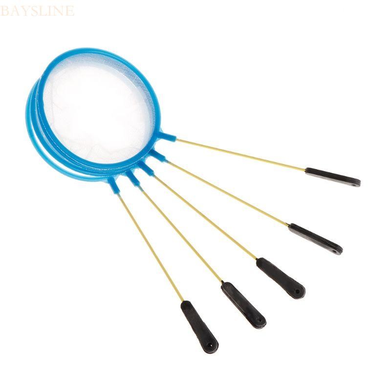 Baysli 5 ชิ้น Aquarium Fish สุทธิ 4 นิ้ว Fine ตาข่าย Skimmer กรองสําหรับปลาขนาดเล็กสําหรับถัง Mini สุทธิพร้อมที่จับพลาสติก