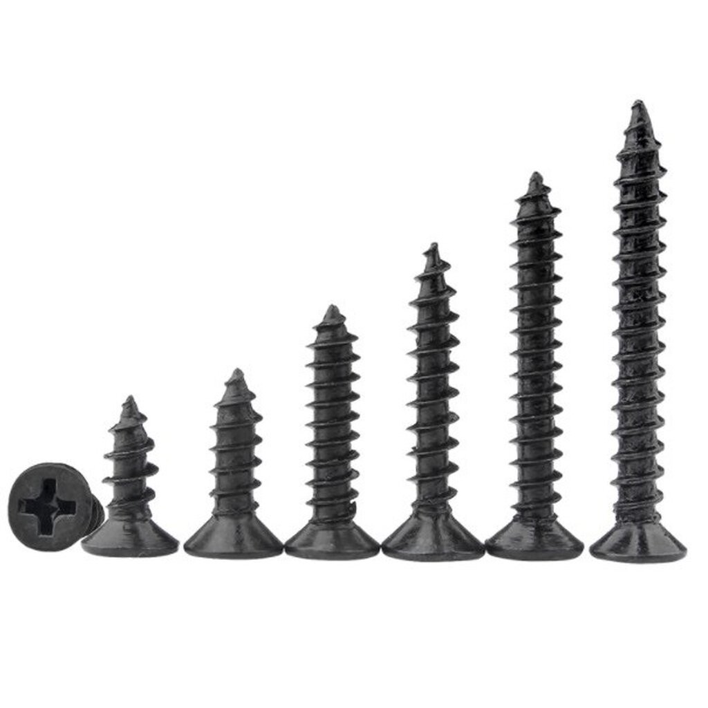 (สินค้ามีตัวเลือก) [NUT] KA3 สีดำ น๊อตหัวแฉกเรียบ 5.3mm เกลียวปล่อยขนาด 3mm