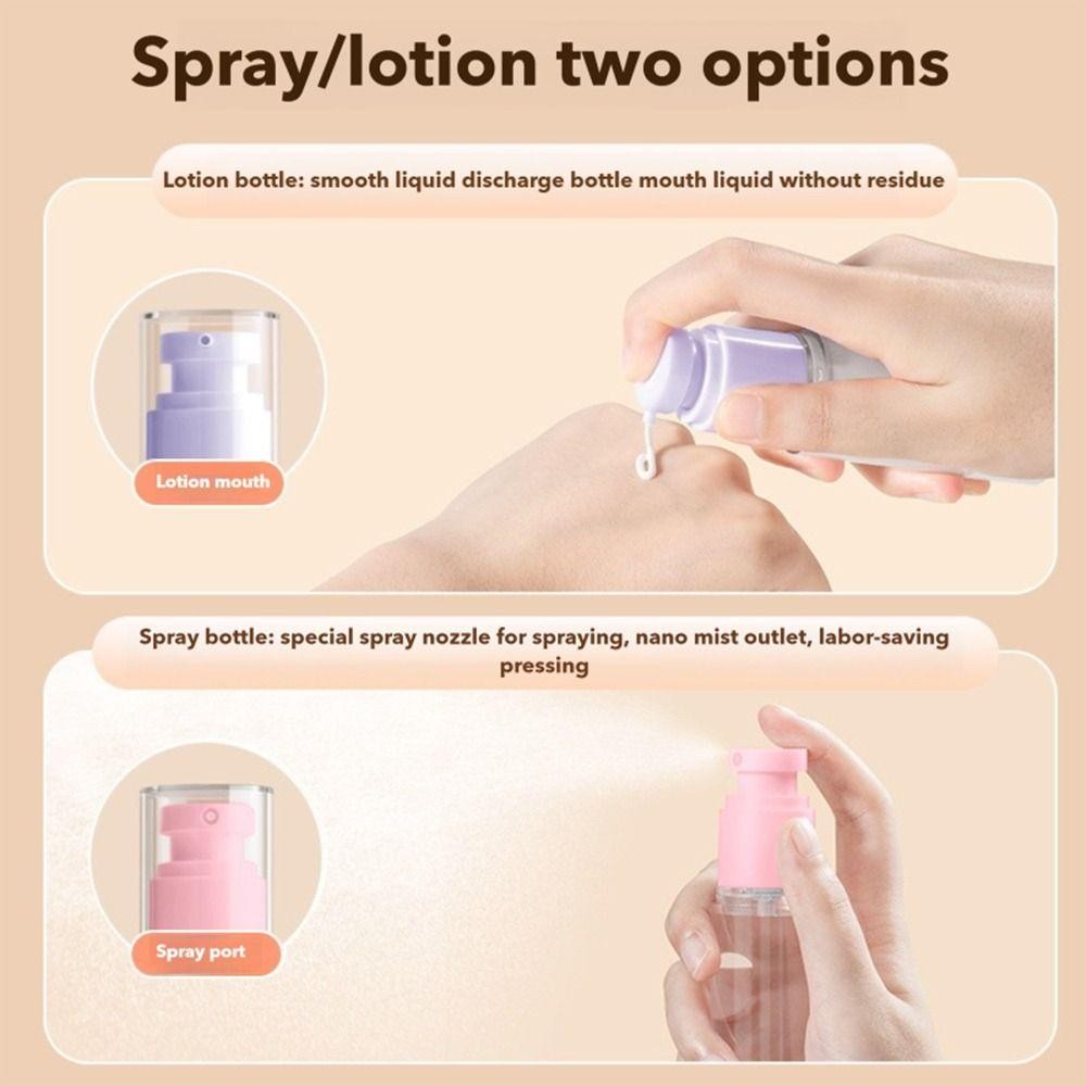 Uumir ขวดรีฟิลสูญญากาศ, ขวดสเปรย์ตัวอย่างแบบพกพาสีสันสดใส, เครื่องมือแต่งหน้า Push-type 30ml ขวดโลชั่น