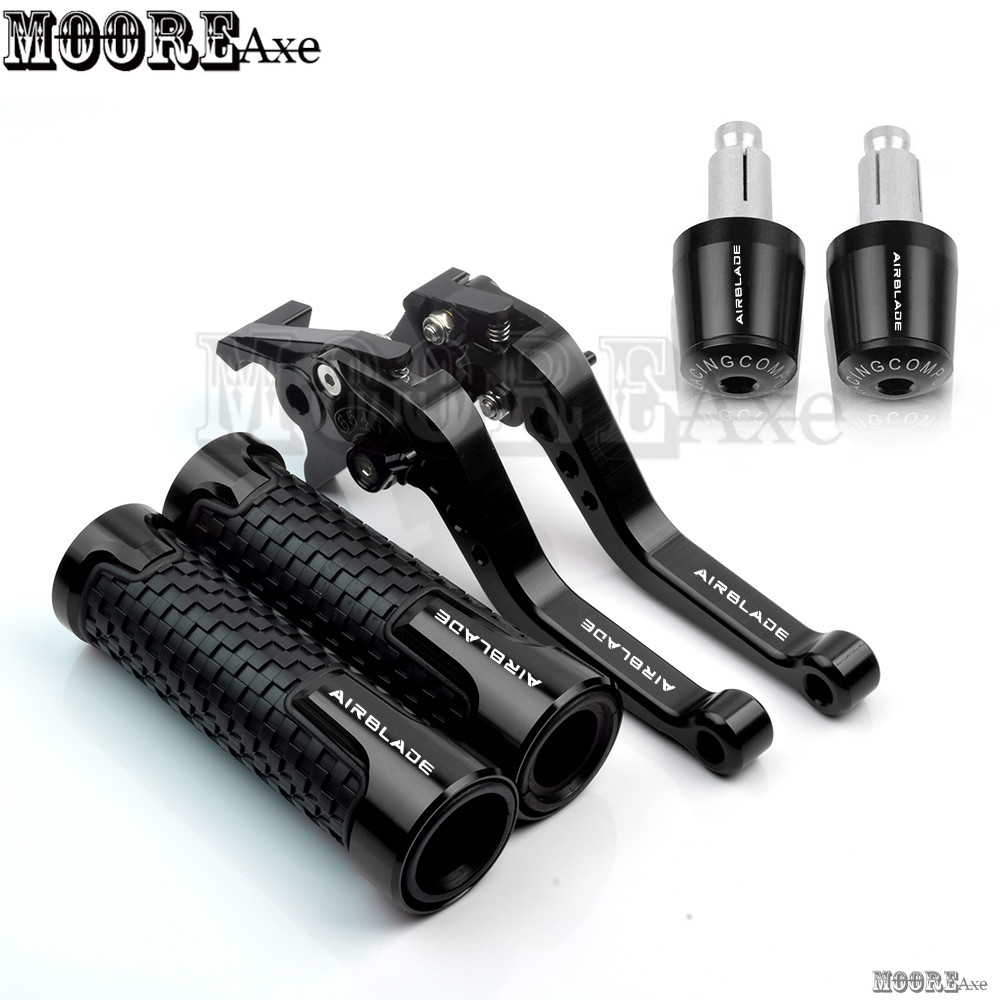 Mooreaxe สําหรับ Honda Airblade 125 2020 - 2025 Air blade ABS รถจักรยานยนต์คลัทช์เบรคคันโยกพร้อมด้ามจับแฮนด์พร้อมชุดน้ําหนักปลายบาร์ YSTZ04