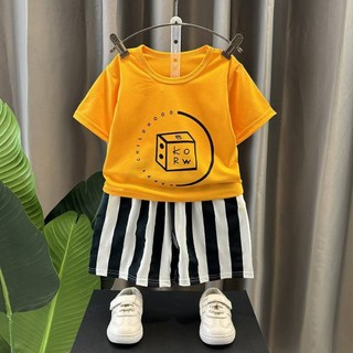 ✨✨ชุดเสื้อยืดฤดูร้อนสำหรับเด็ก ใส่เล่นสบายไม่ระคายเคือง หลากหลายสีสัน✨✨พร้อมส่งในประเทศ