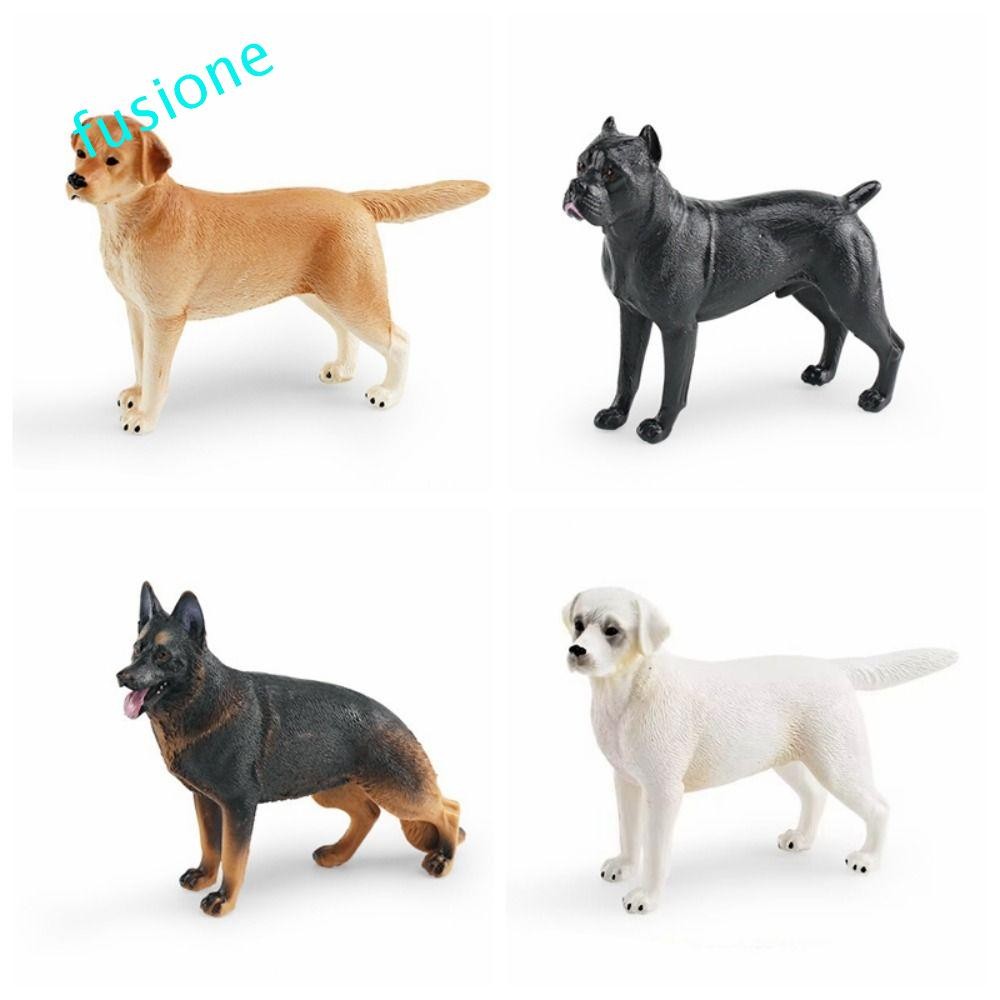 FUSIONEDGE ตุ๊กตาสุนัขลูกสุนัข, Labrador Rottweiler Shepherd Dogs Animals Model, Collection Great Dane ที่สมจริงการศึกษาจําลองรูปปั้นสุนัขตกแต่งบ้าน