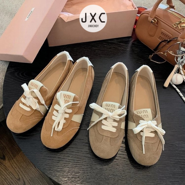 เกาหลีหัวกลมย้อนยุคข้ามสายแบน Mueller รองเท้า PU แบบสวมน้ำหนักเบาสุภาพสตรีลำลองแ