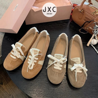 เกาหลีหัวกลมย้อนยุคข้ามสายแบน Mueller รองเท้า PU แบบสวมน้ำหน…