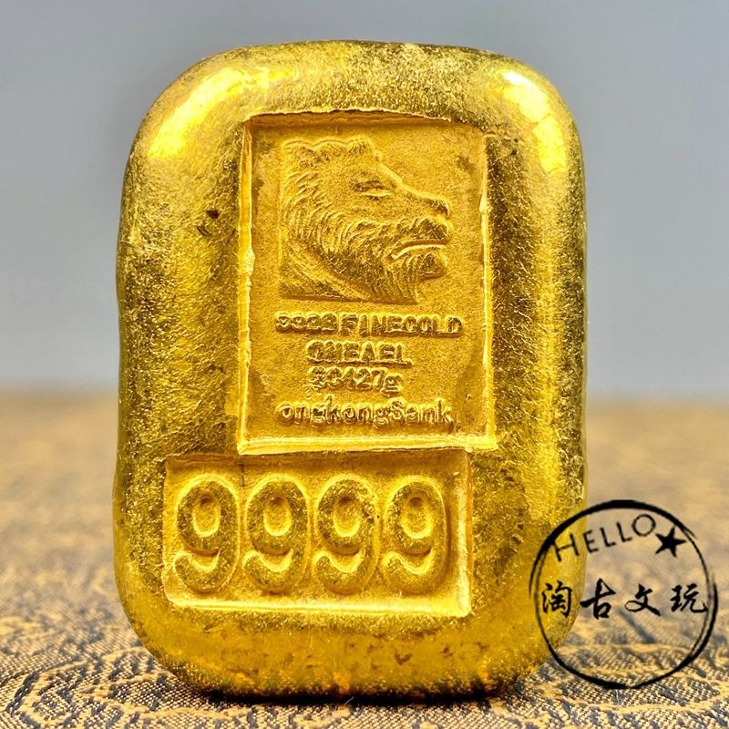 หัวสิงโตหายาก 9999 ทองแดง gilt ทอง Donkey nugget gold aning 9999 pereng ten heart silver silver Jinkoo Jin 4.20s4