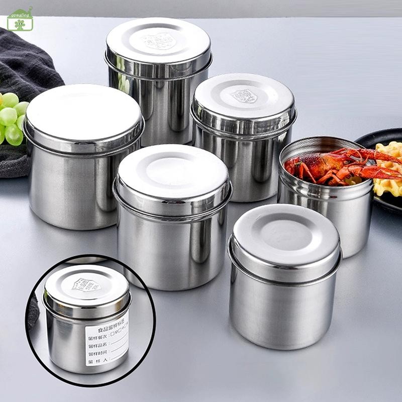 [Gong]201 สแตนเลสถังเก็บอาหารพร้อมฝาปิดปิดผนึกชาคอนเทนเนอร์ Canteen Home Organizer ขวด Jar Sundries กล่องเก็บ th