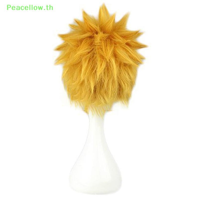 Peacellow 30 ซม./11.8 "อะนิเมะ Uzumaki Naruto สังเคราะห์สีเหลืองผมเครื่องแต่งกายคอสเพลย์ TH