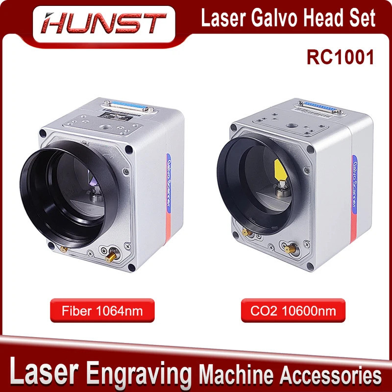 Hunst SINO-GALVO RC1001 CO2 & Fiber Laser Scan Galvo Head Set 10.6Um 1064nm Apeature 10mm Galvanometer Scanner with Powe