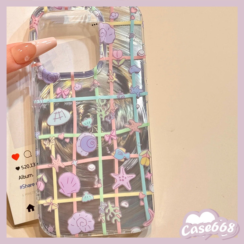 เคสไอโฟน 7Plus สำหรับ iPhone 11 16 15 13 14 12 Pro Max 7 16 8 15 14 Plus XR X XS Max ปลาสดกระแสน้ำวนฟุ่มเฟือย - รูปที่ 2